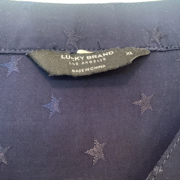 Lucky Brand Navy Star Blouse - Picture 3 of 6